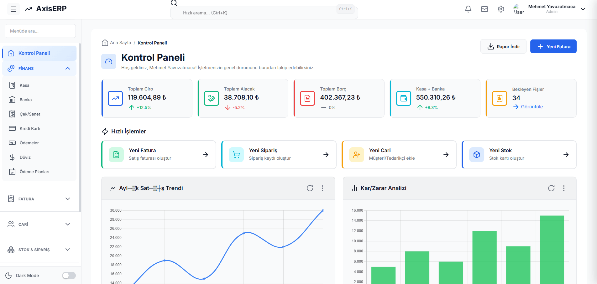 Axis ERP — Enterprise Resource Planning