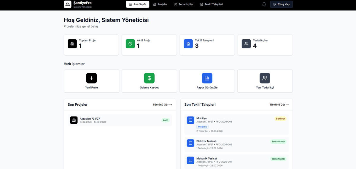 ConstructionPro — Project Management Platform