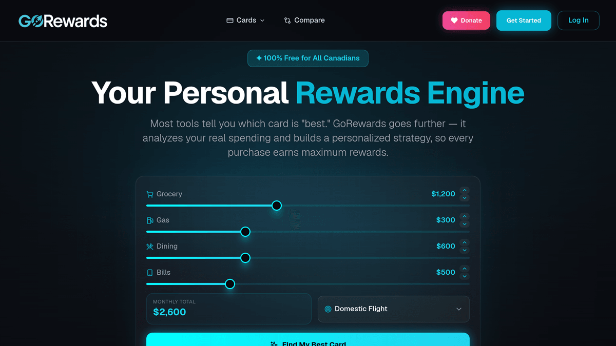 GoRewards — Credit Card Rewards Optimizer